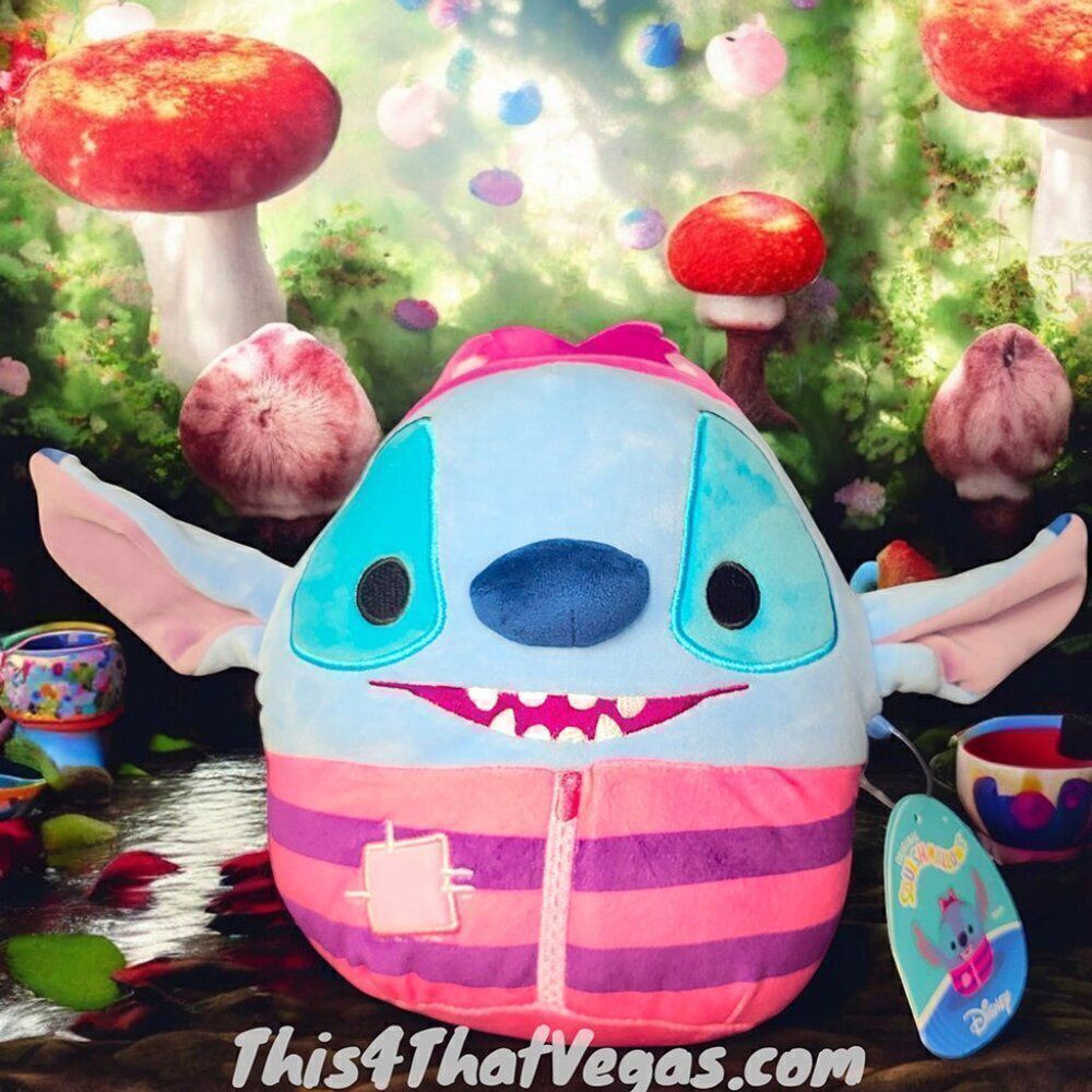 Squishmallow Stitch as Cheshire cat